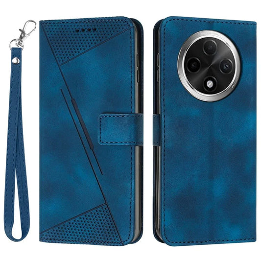 For Oppo A2 Pro 5G / A3 Pro (China) 5G Phone Case Triangle Imprinted Stand Wallet Leather Cover