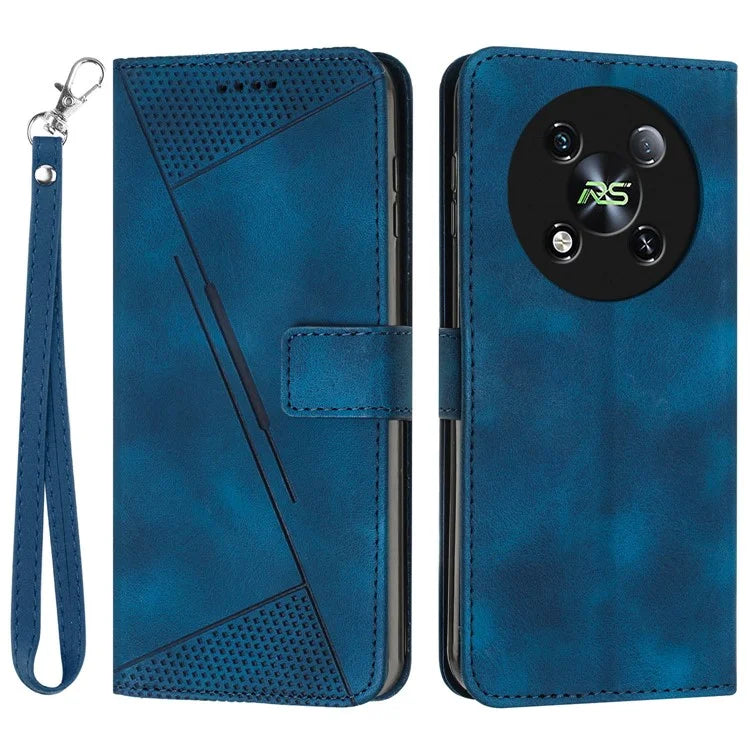 For itel RS4 4G Case Wallet PU Leather Triangle Design Phone Cover