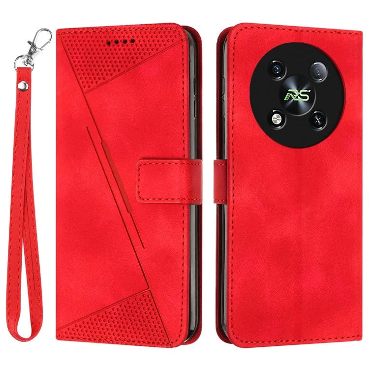 For itel RS4 4G Case Wallet PU Leather Triangle Design Phone Cover