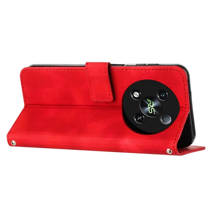For itel RS4 4G Case Wallet PU Leather Triangle Design Phone Cover