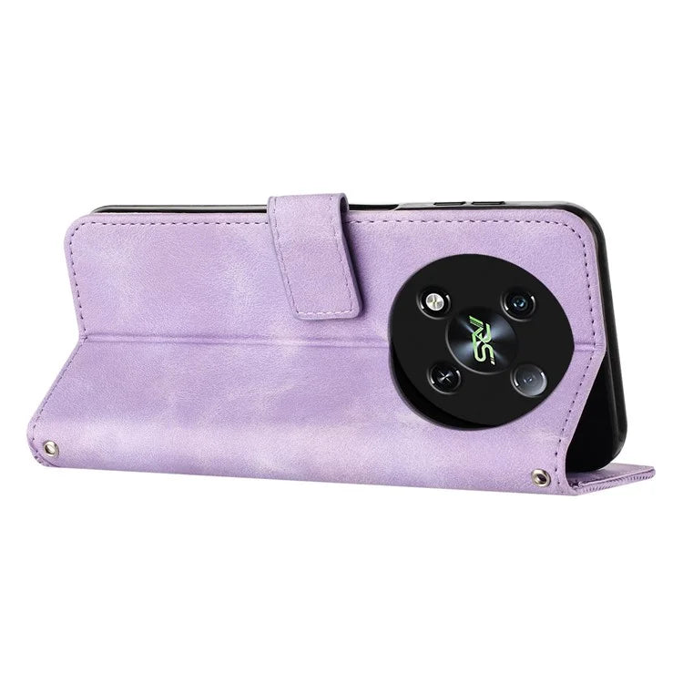 For itel RS4 4G Case Wallet PU Leather Triangle Design Phone Cover