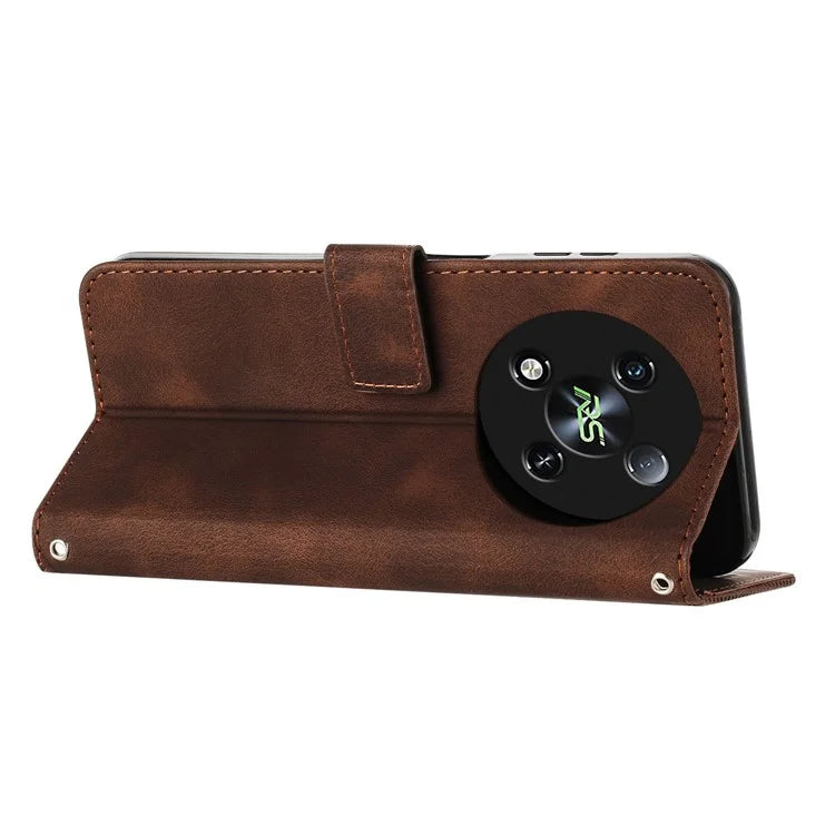 For itel RS4 4G Case Wallet PU Leather Triangle Design Phone Cover
