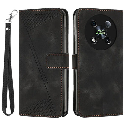 For itel RS4 4G Case Wallet PU Leather Triangle Design Phone Cover