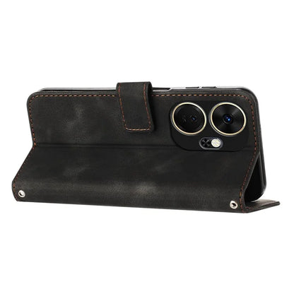 For itel P55+ Wallet Case Triangle Imprinted Stand Leather Phone Cover