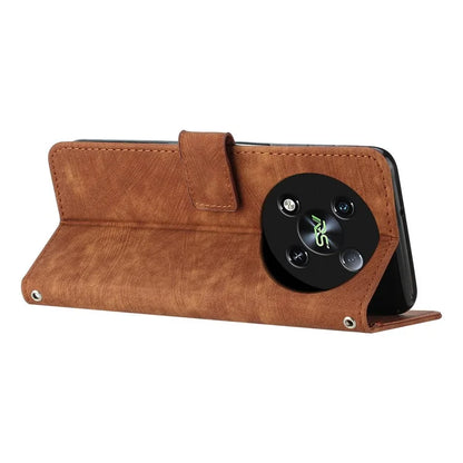For itel RS4 4G Case Lines Imprinted Skin-Touch Leather Phone Cover