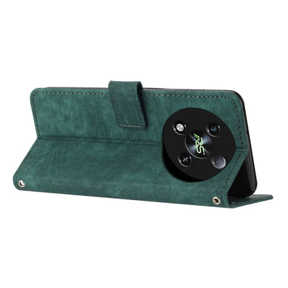 For itel RS4 4G Case Lines Imprinted Skin-Touch Leather Phone Cover