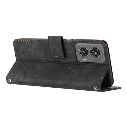 For Motorola Edge 50 Fusion 5G Shockproof Case Imprinted PU Leather Wallet Cell Phone Shell