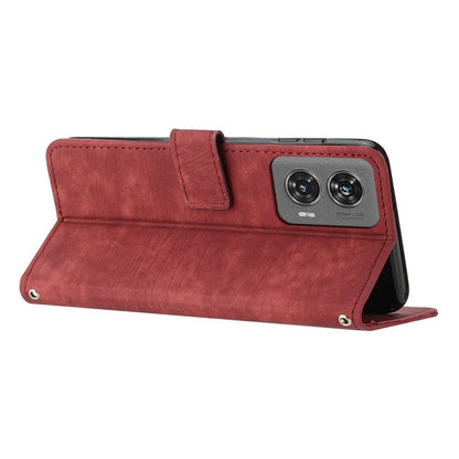 For Motorola Edge 50 Fusion 5G Shockproof Case Imprinted PU Leather Wallet Cell Phone Shell