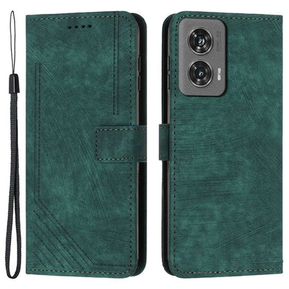 For Motorola Edge 50 Fusion 5G Shockproof Case Imprinted PU Leather Wallet Cell Phone Shell