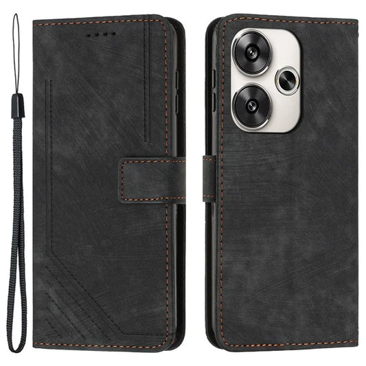 For Xiaomi Redmi Turbo 3 5G / Poco F6 5G Shockproof Case Imprinted PU Leather Wallet Phone Shell