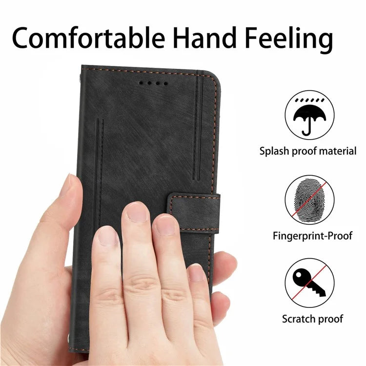 For Xiaomi Redmi Turbo 3 5G / Poco F6 5G Shockproof Case Imprinted PU Leather Wallet Phone Shell