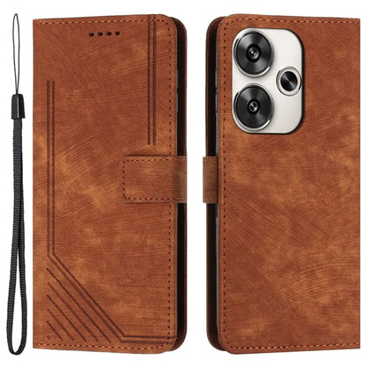 For Xiaomi Redmi Turbo 3 5G / Poco F6 5G Shockproof Case Imprinted PU Leather Wallet Phone Shell