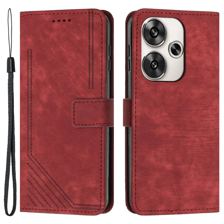 For Xiaomi Redmi Turbo 3 5G / Poco F6 5G Shockproof Case Imprinted PU Leather Wallet Phone Shell