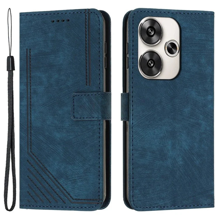 For Xiaomi Redmi Turbo 3 5G / Poco F6 5G Shockproof Case Imprinted PU Leather Wallet Phone Shell