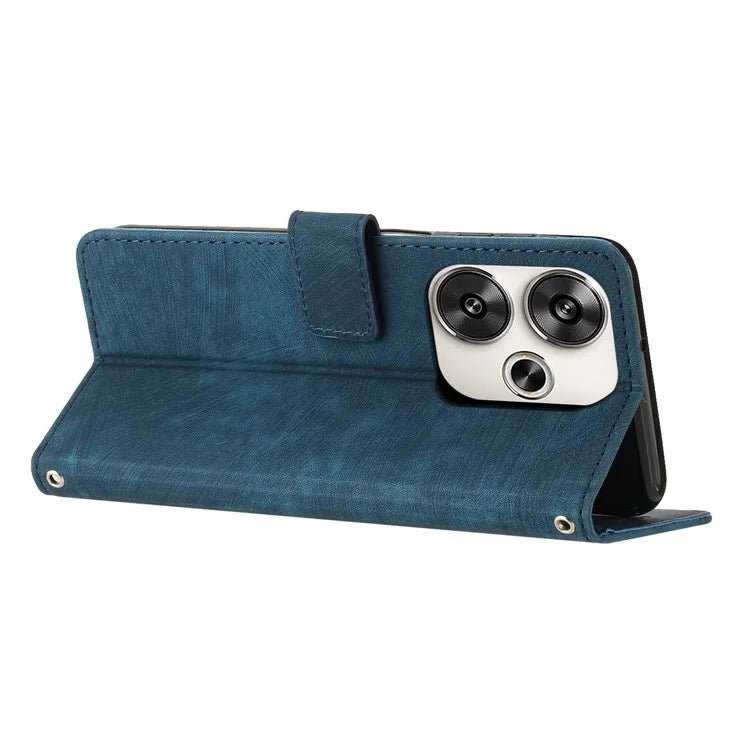 For Xiaomi Redmi Turbo 3 5G / Poco F6 5G Shockproof Case Imprinted PU Leather Wallet Phone Shell