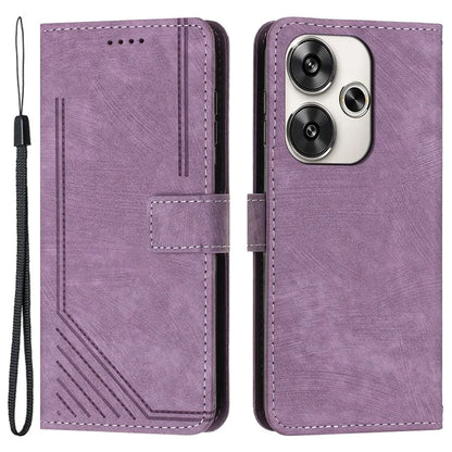 For Xiaomi Redmi Turbo 3 5G / Poco F6 5G Shockproof Case Imprinted PU Leather Wallet Phone Shell