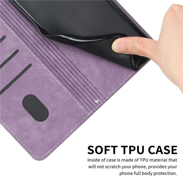 For Xiaomi Redmi Turbo 3 5G / Poco F6 5G Shockproof Case Imprinted PU Leather Wallet Phone Shell
