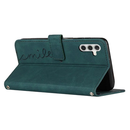 For Samsung Galaxy M55 5G / C55 5G / F55 5G Phone Case Love Heart Imprinted Skin-Touch PU Leather Shell