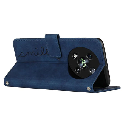 For itel RS4 4G Phone Case Love Heart Imprinted Skin-Touch PU Leather Stand Shell