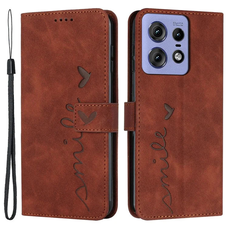 For Motorola Edge 50 Pro 5G Case Scratch Resistant PU Leather Stand Phone Shell