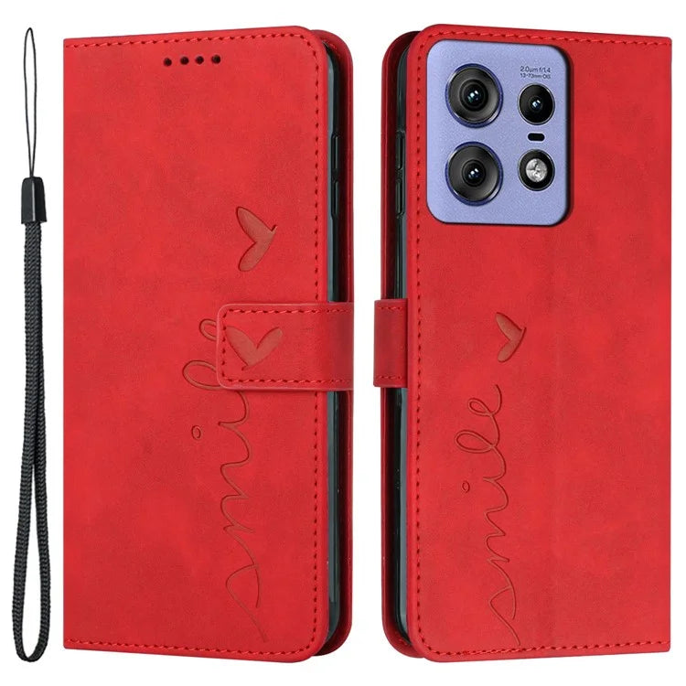 For Motorola Edge 50 Pro 5G Case Scratch Resistant PU Leather Stand Phone Shell