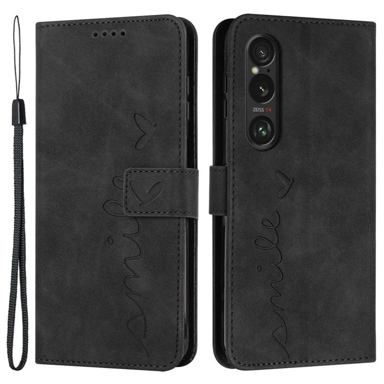For Sony Xperia 1 VI Phone Case Magnetic Clasp PU Leather Phone Shell with Stand