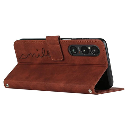 For Sony Xperia 1 VI Phone Case Magnetic Clasp PU Leather Phone Shell with Stand