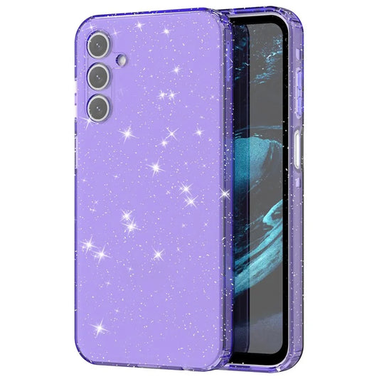 For Samsung Galaxy A15 5G Case Shockproof Glitter TPU Phone Cover Purple