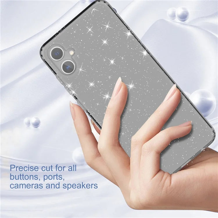 For Samsung Galaxy A05 4G Case Soft TPU Phone Cover Glitter Clear Sparkly
