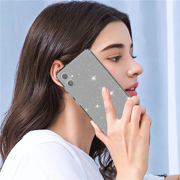 For Samsung Galaxy A05 4G Case Soft TPU Phone Cover Glitter Clear Sparkly