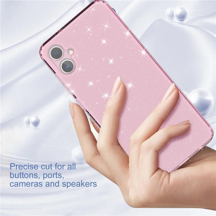 For Samsung Galaxy A05 4G Case Soft TPU Phone Cover Glitter Clear Sparkly
