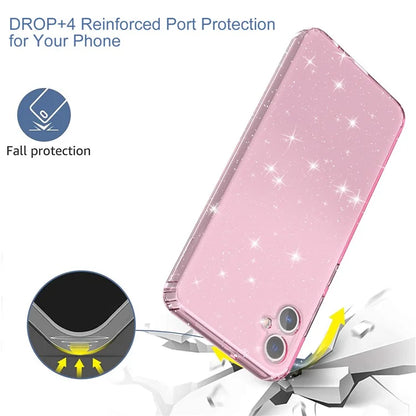 For Samsung Galaxy A05 4G Case Soft TPU Phone Cover Glitter Clear Sparkly