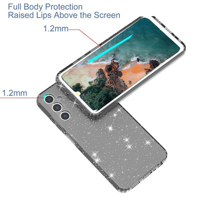 For Samsung Galaxy A05s 4G Case Bling Sparkle TPU Phone Cover Black