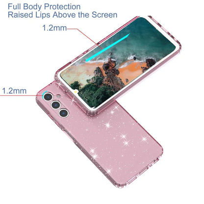 For Samsung Galaxy A05s 4G Case Bling Sparkle TPU Phone Cover Pink