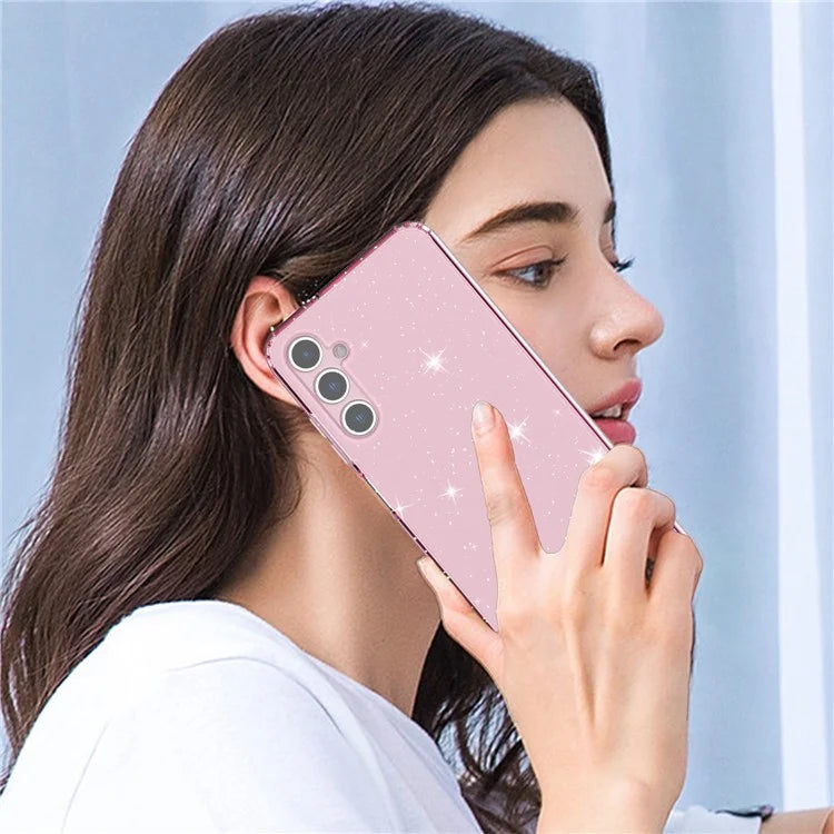 For Samsung Galaxy A05s 4G Case Bling Sparkle TPU Phone Cover Pink