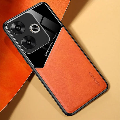 For Xiaomi Redmi Turbo 3 5G / Poco F6 5G PU+TPU+PC Cell Phone Cover Support Magnetic Car Mount
