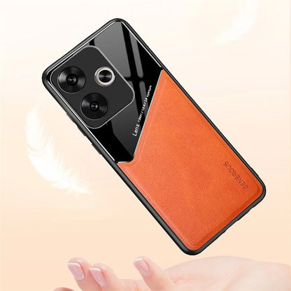 For Xiaomi Redmi Turbo 3 5G / Poco F6 5G PU+TPU+PC Cell Phone Cover Support Magnetic Car Mount