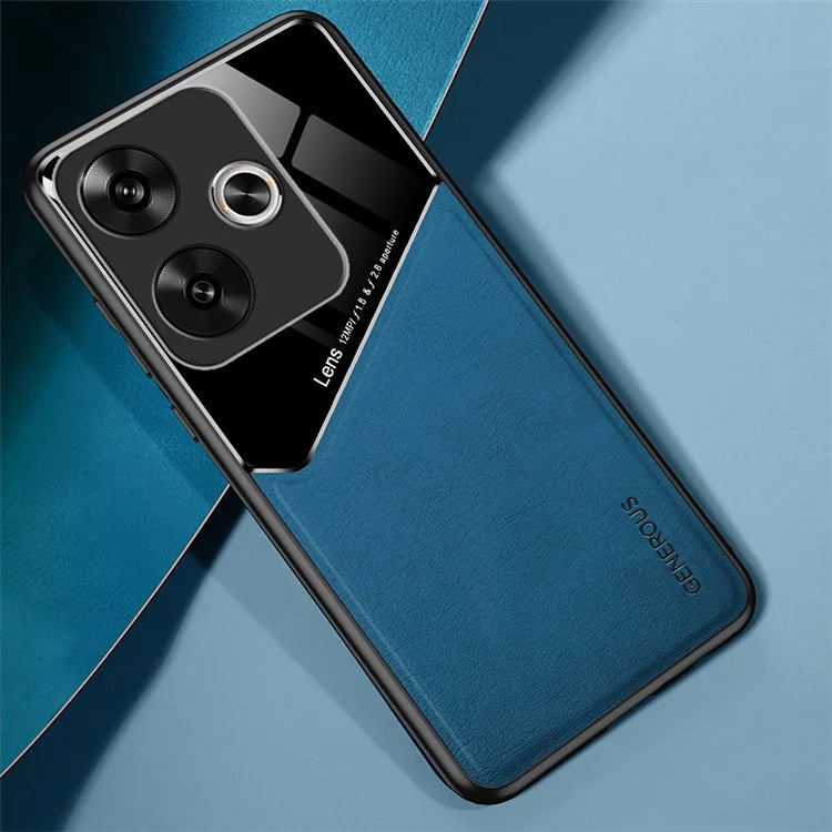 For Xiaomi Redmi Turbo 3 5G / Poco F6 5G PU+TPU+PC Cell Phone Cover Support Magnetic Car Mount