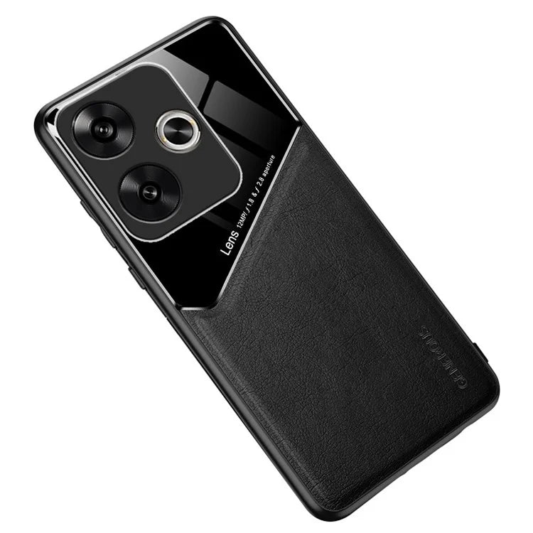 For Xiaomi Redmi Turbo 3 5G / Poco F6 5G PU+TPU+PC Cell Phone Cover Support Magnetic Car Mount