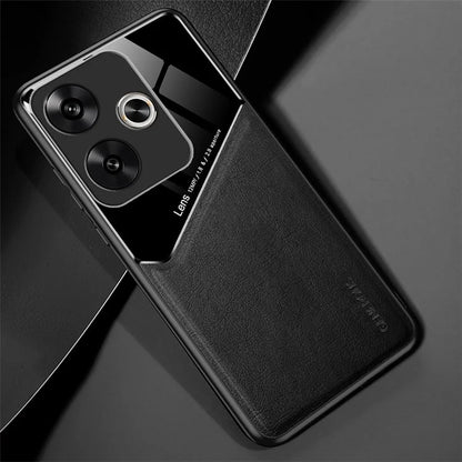 For Xiaomi Redmi Turbo 3 5G / Poco F6 5G PU+TPU+PC Cell Phone Cover Support Magnetic Car Mount