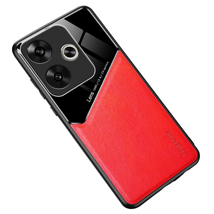 For Xiaomi Redmi Turbo 3 5G / Poco F6 5G PU+TPU+PC Cell Phone Cover Support Magnetic Car Mount