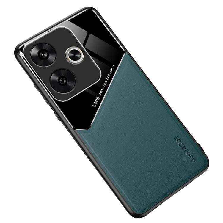 For Xiaomi Redmi Turbo 3 5G / Poco F6 5G PU+TPU+PC Cell Phone Cover Support Magnetic Car Mount