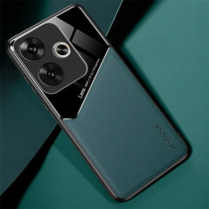 For Xiaomi Redmi Turbo 3 5G / Poco F6 5G PU+TPU+PC Cell Phone Cover Support Magnetic Car Mount