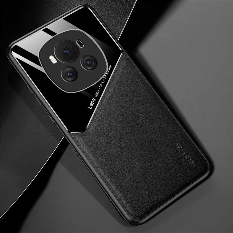 For Honor Magic6 5G PU+TPU+PC Cell Phone Cover Support Magnetic Car Mount