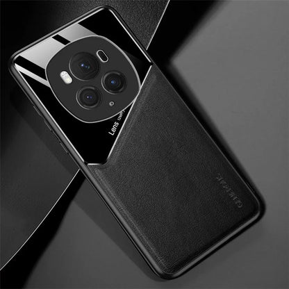 For Honor Magic6 Pro 5G Back Cover PU+TPU+PC Cell Phone Case Support Magnetic Car Mount