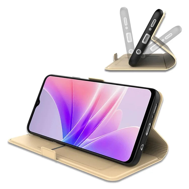 For vivo iQOO Z9x 5G Case Card Slots Stand Phone Leather Cover Dual Magnetic Clasps