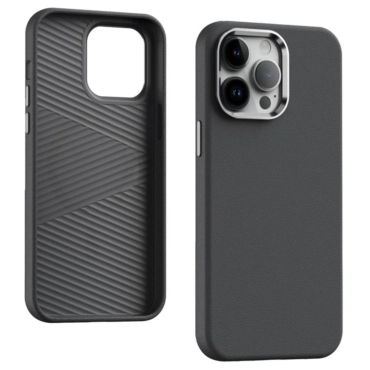 For iPhone 14 Pro Max Case PU Leather Back Hard PC Phone Cover