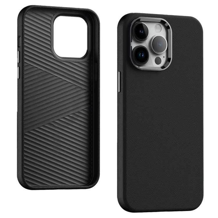 For iPhone 14 Pro Max Case PU Leather Back Hard PC Phone Cover