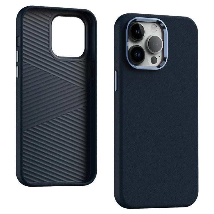 For iPhone 14 Pro Max Case PU Leather Back Hard PC Phone Cover