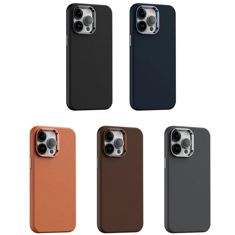 For iPhone 14 Pro Max Case PU Leather Back Hard PC Phone Cover